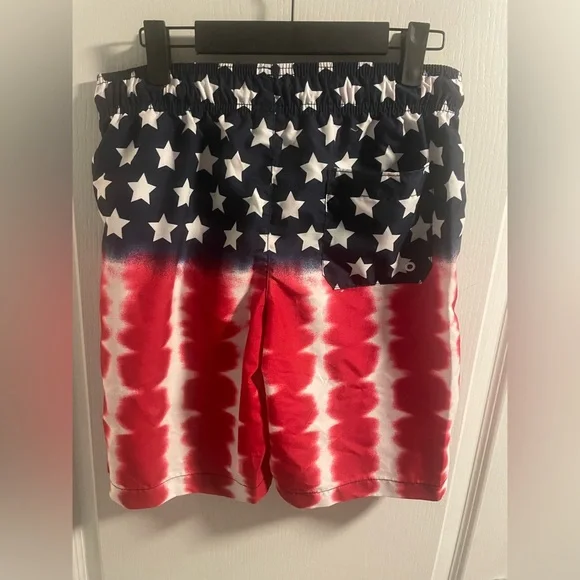 NWT Children’s Place Sport American Flag Patriotic Youth Boys Swim Trunks, XXL - Picture 7 of 9